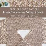         Free crochet pattern easy crossover wrap cardigan with video tutorial.