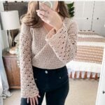 Crochet pattern & video tutorial for a stylish crossover wrap cardigan.