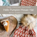 Hello Pumpkin Mosaic Hat