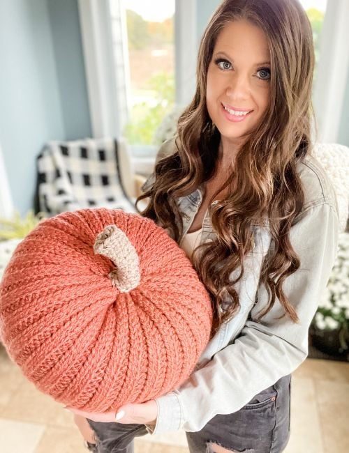 Crochet Pumpkin Pillow Pattern - MJ's off the Hook Designs