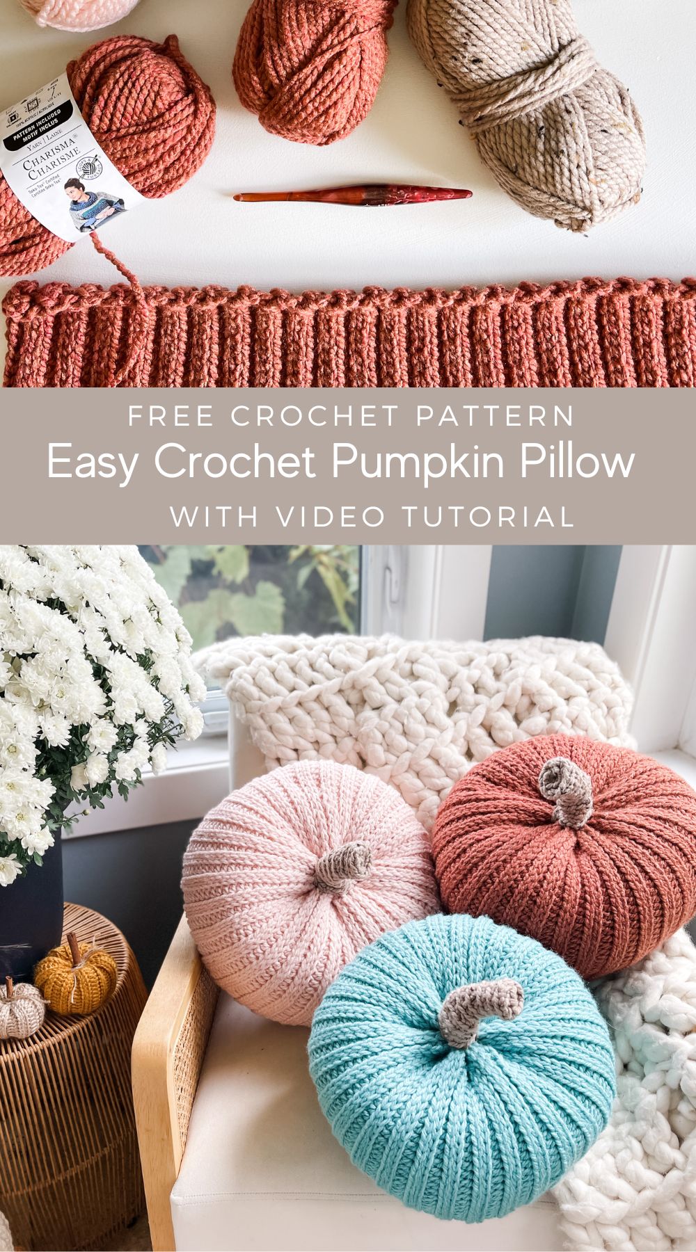 Crochet Pumpkin Pillow Pattern MJ's off the Hook Designs