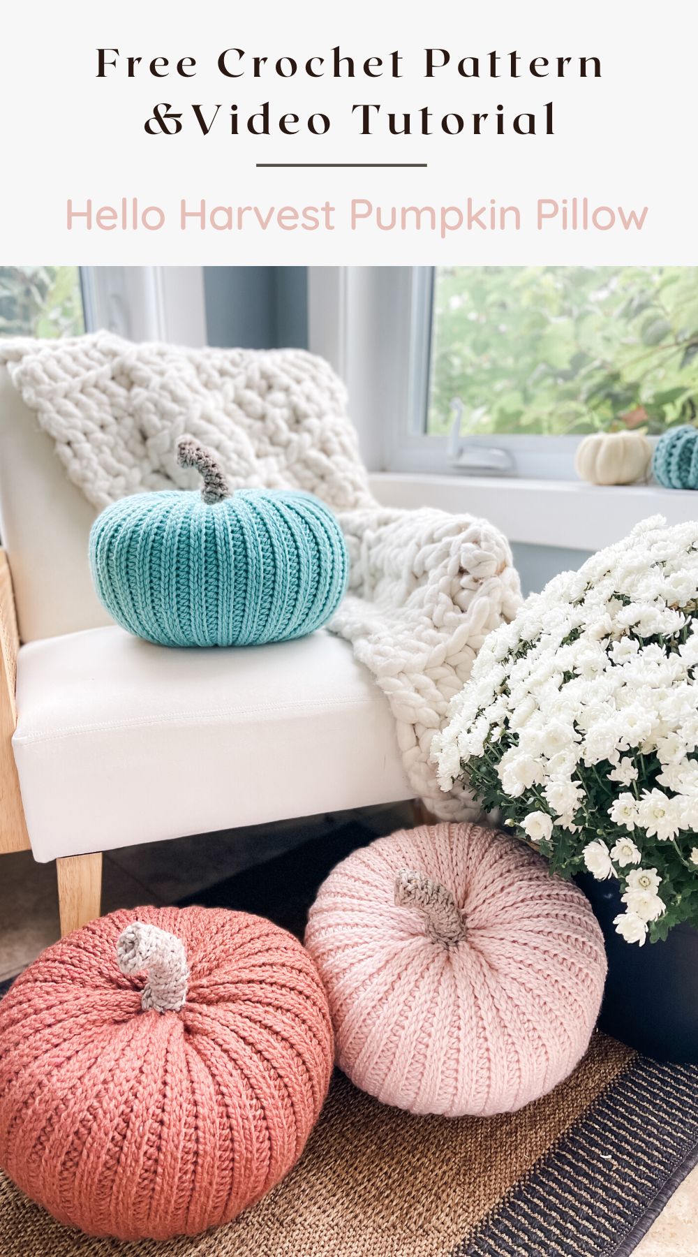 Crochet Pumpkin Pillow Pattern MJ's off the Hook Designs