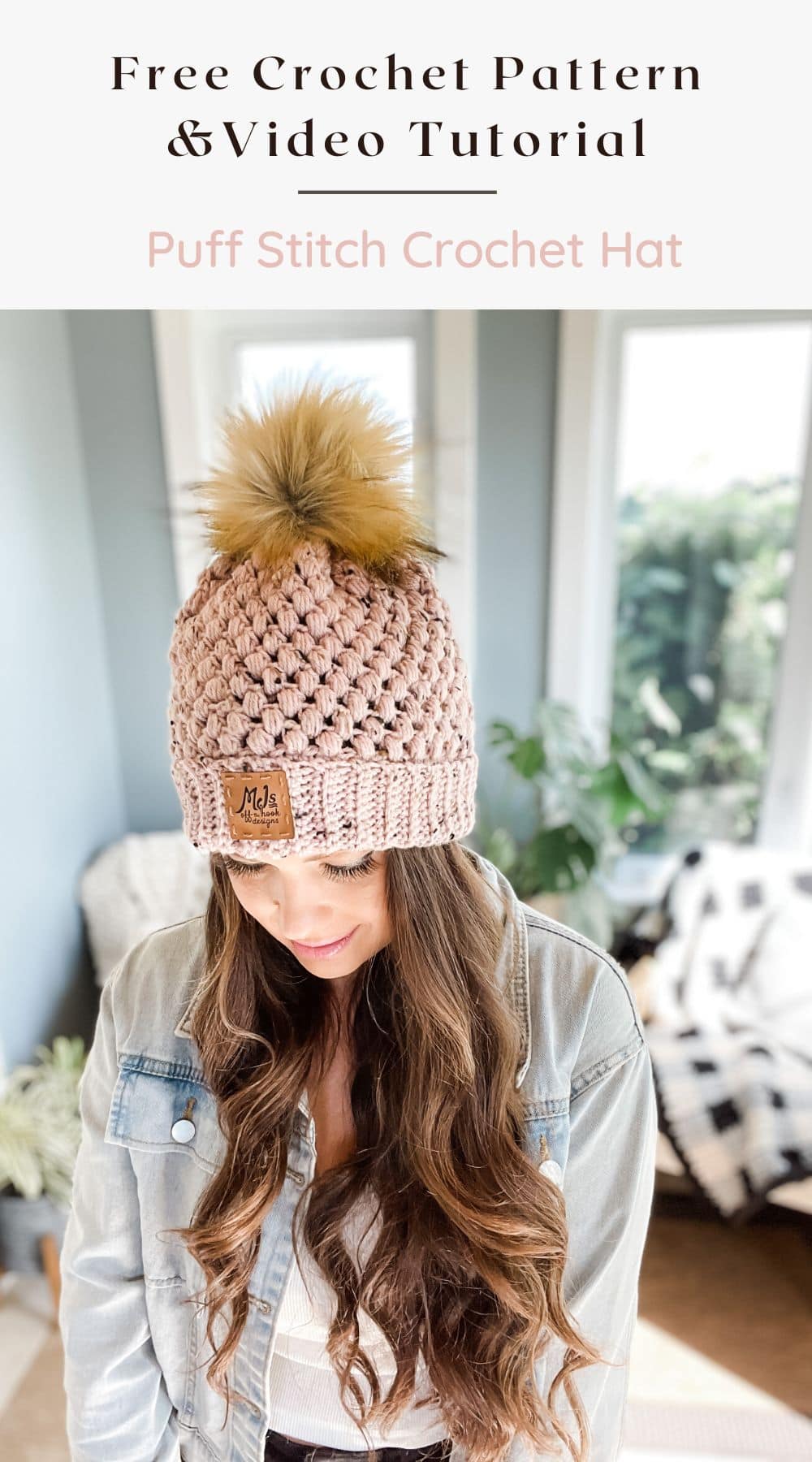 Puff Stitch Crochet Hat Pattern - MJ's off the Hook Designs