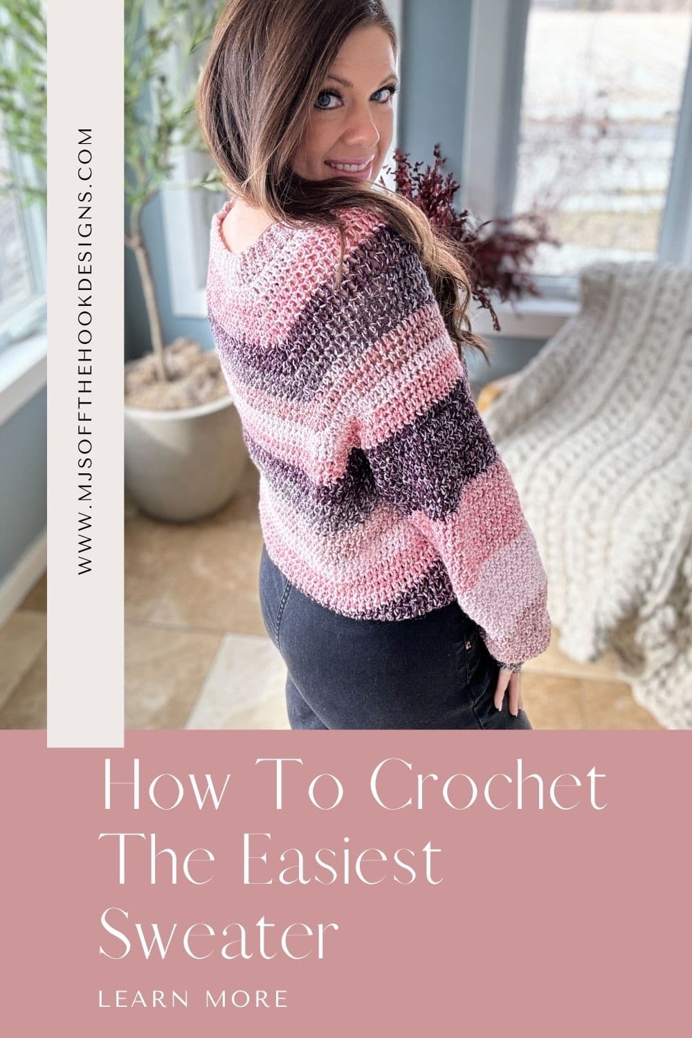 Easy Crochet Raglan Sweater - MJ's off the Hook Designs