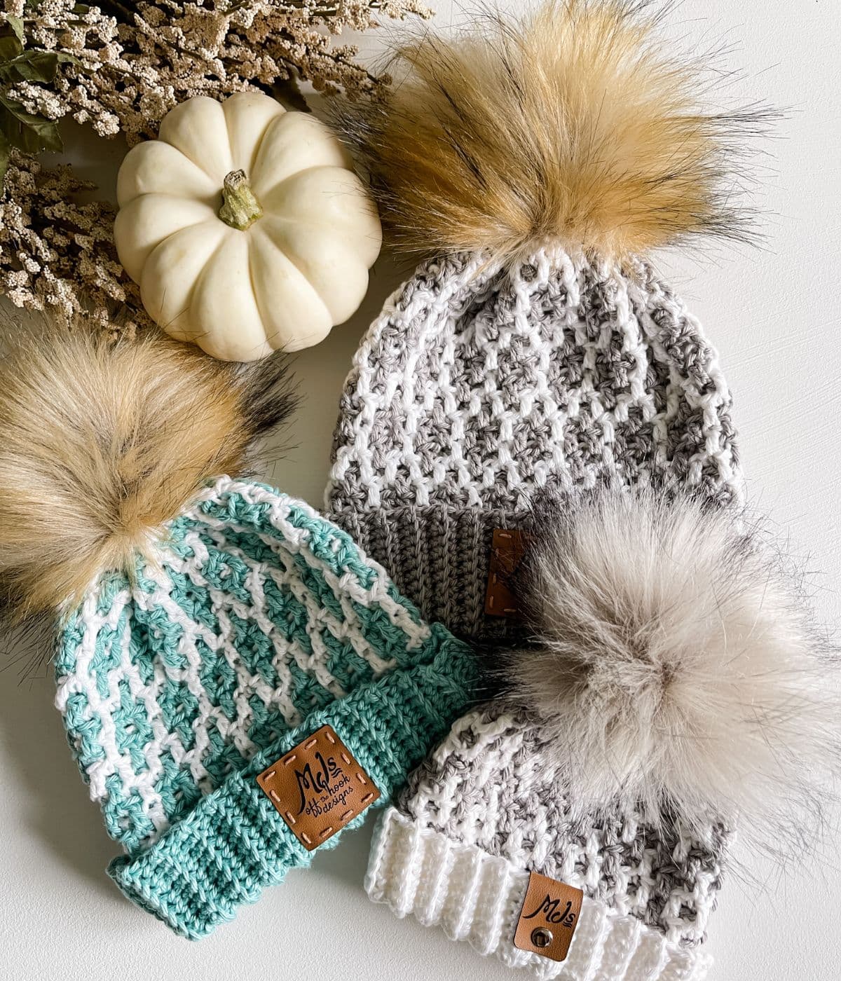 Hello Pumpkin Mosaic Crochet Hat - MJ's off the Hook Designs