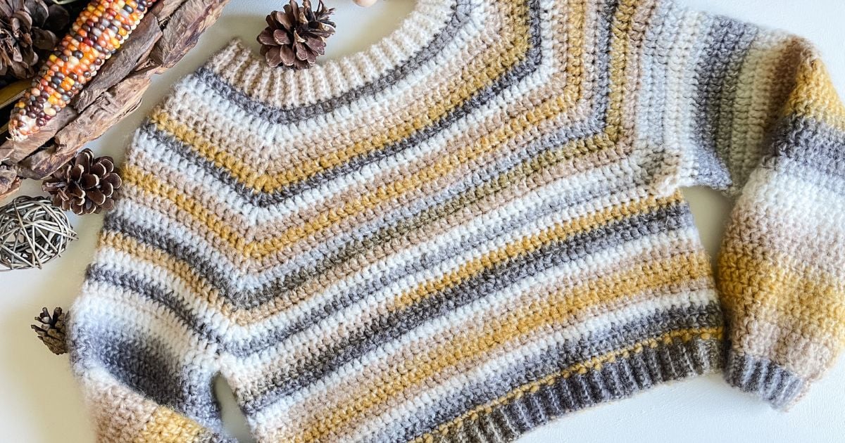 Kids Easy Raglan Sleeve Sweater Knitting Pattern 