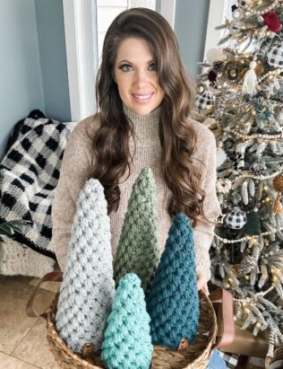 Puff Stitch Crochet Trees - MJ's off the Hook Designs