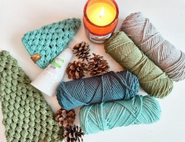 Puff Stitch Crochet Trees - MJ's off the Hook Designs