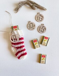 Mini Striped Stocking Crochet Pattern - MJ's off the Hook Designs