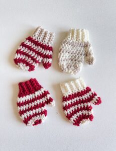 Mini Striped Mitten Crochet Pattern - MJ's off the Hook Designs