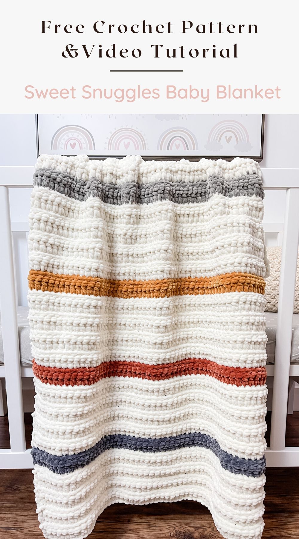 Ribbed Baby Blanket Crochet Pattern MJ's off the Hook Designs