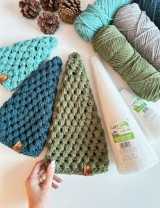 Puff Stitch Crochet Trees - MJ's off the Hook Designs