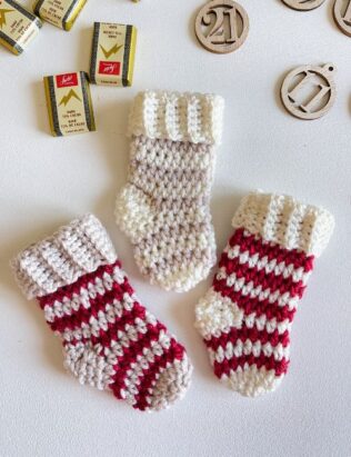 Mini Striped Stocking Crochet Pattern - MJ's off the Hook Designs
