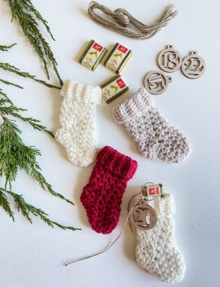 Mini Crochet Stocking Pattern - MJ's off the Hook Designs
