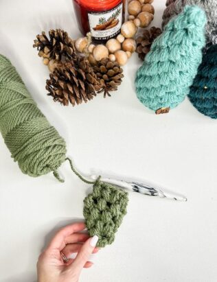 Puff Stitch Crochet Trees - MJ's off the Hook Designs