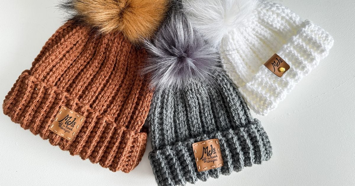 Chunky Ribbed Crochet Hat - MJ's off the Hook Designs