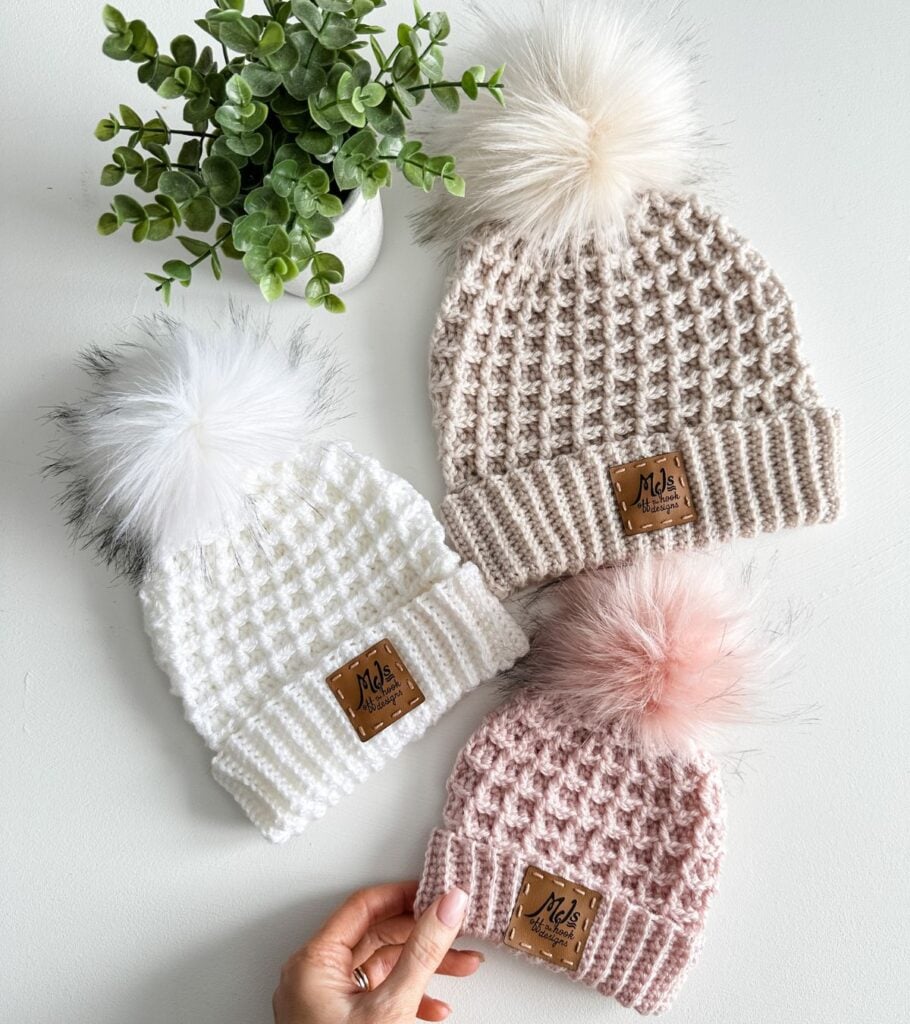 Waffle Stitch Crochet Hat