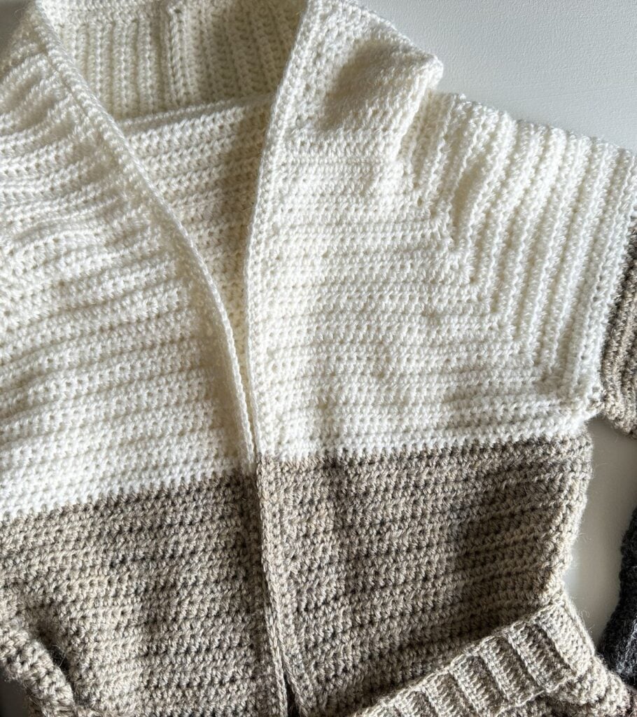 Crochet Colourblock Cardigan