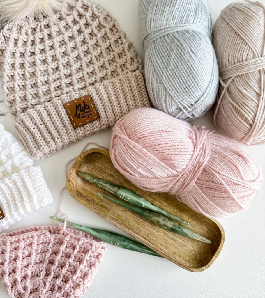 Waffle Stitch Crochet Hat/ Furls Crochet Hook