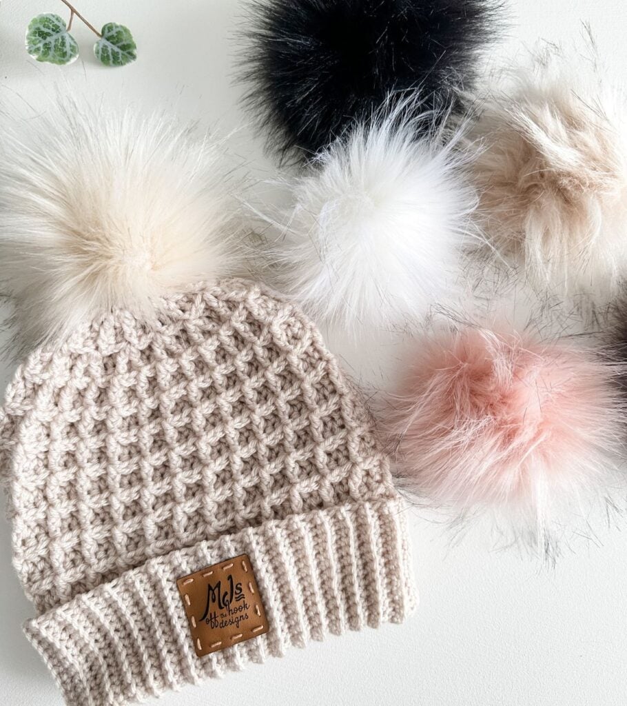 Waffle Stitch Crochet Hat