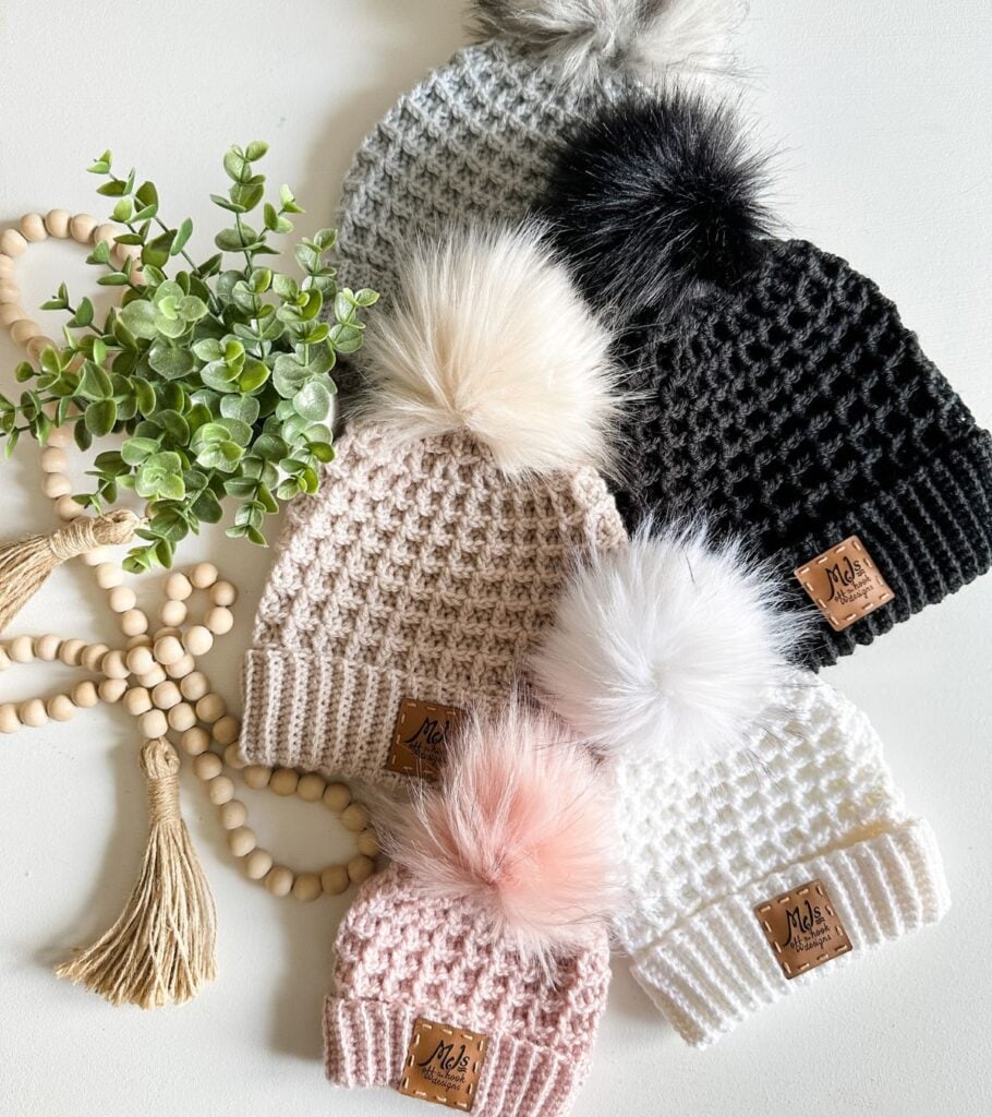 Waffle Stitch Crochet Hat
