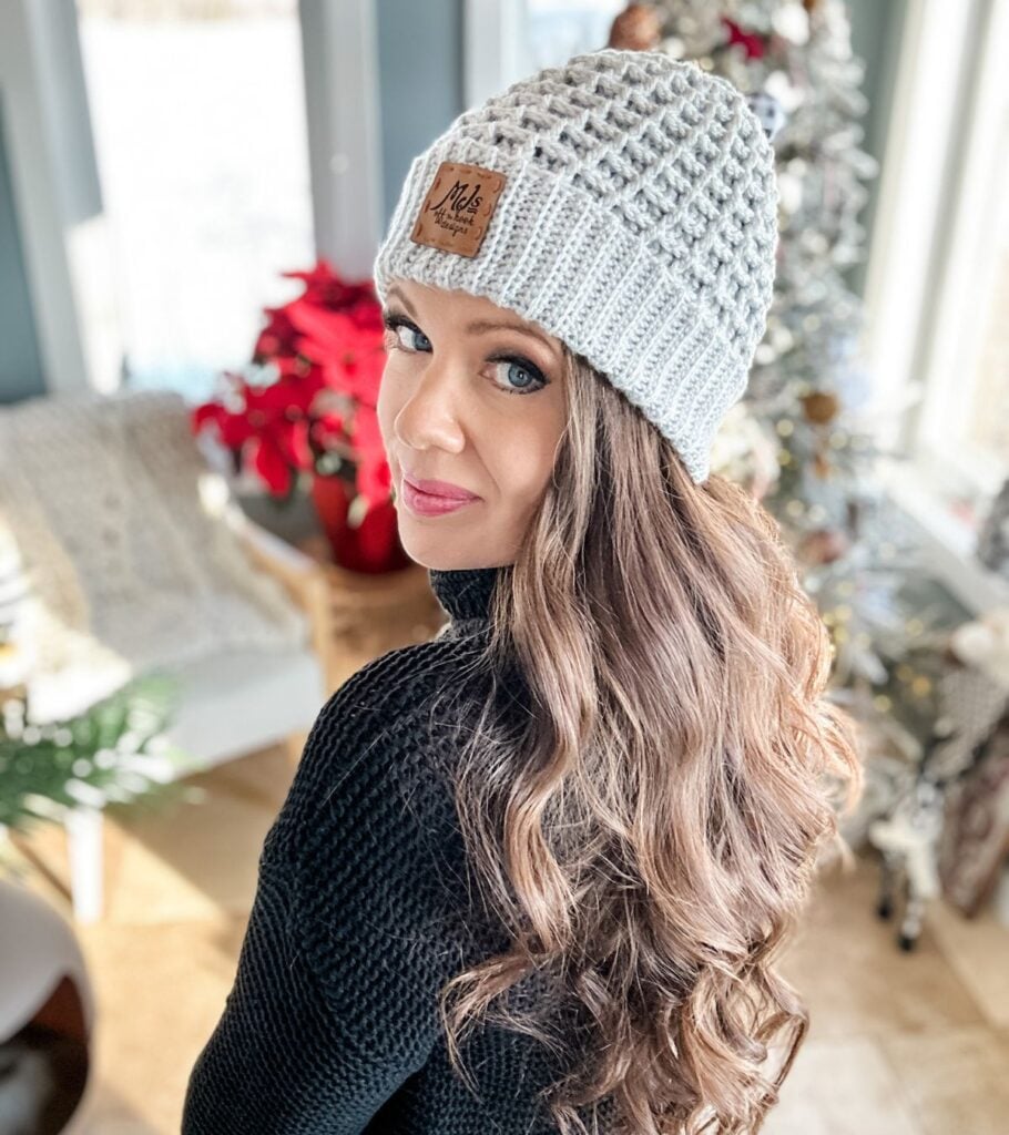 Waffle Stitch Crochet Hat