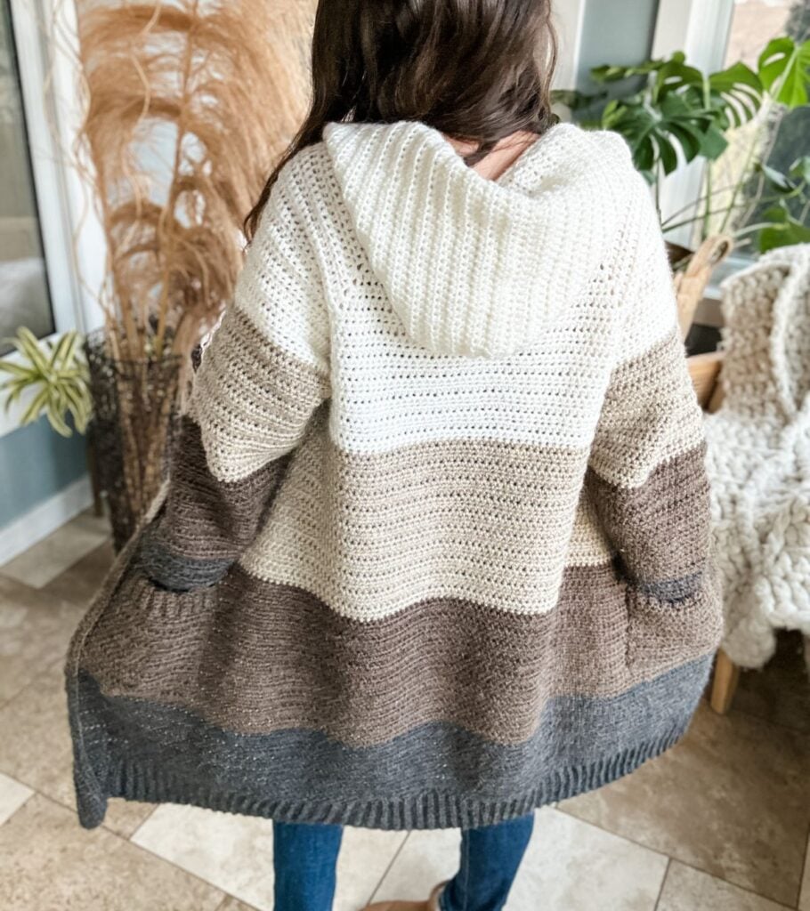 Crochet Colourblock Cardigan