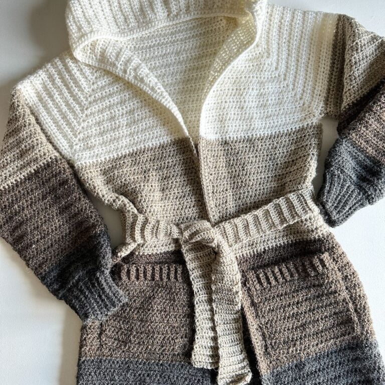 Crochet Colour Block Cardigan