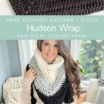 Free crochet video - hudson wrap for a Crochet Shawl.
