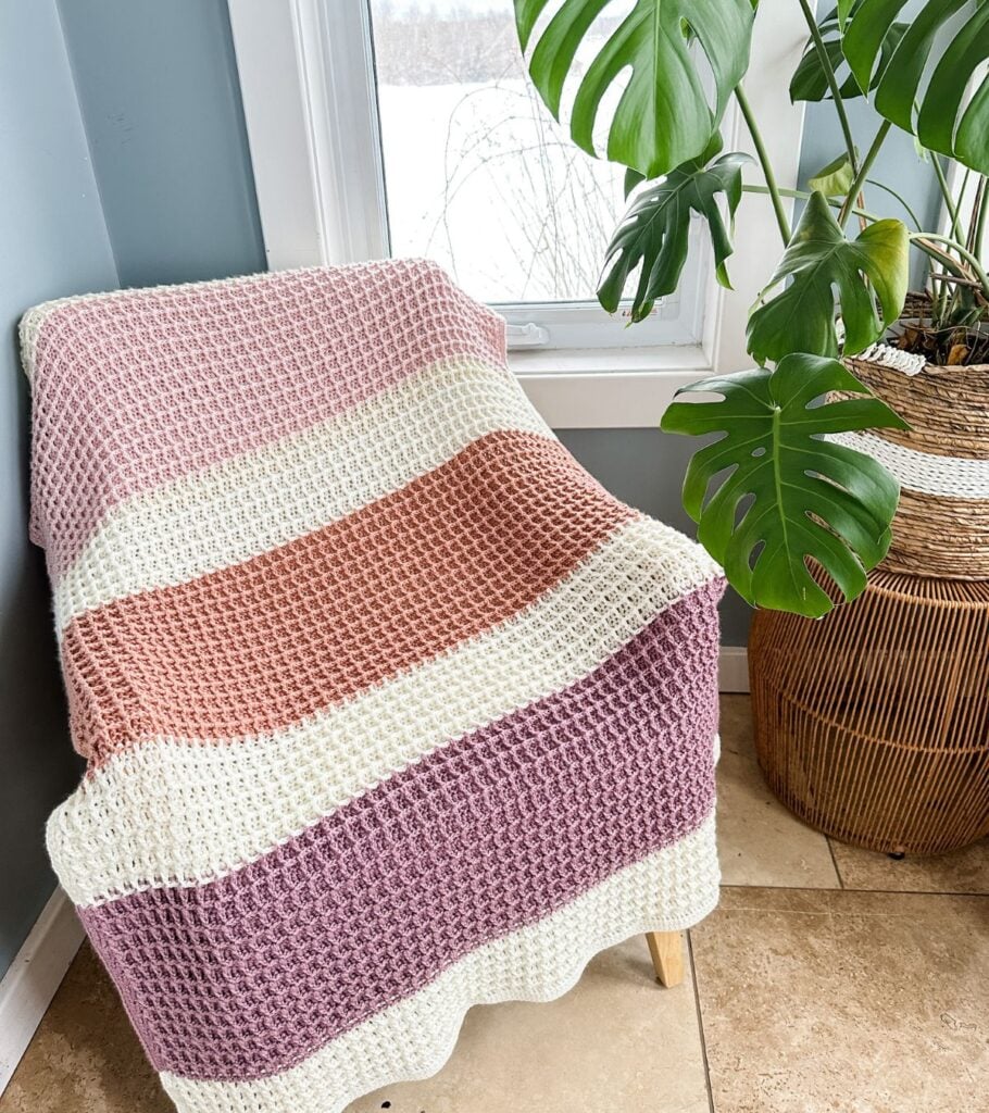 Waffle Stitch Blanket