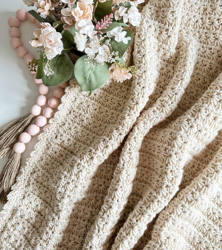 Chunky Star Stitch Crochet Blanket MJ's off the Hook Designs