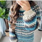 Easy granny stitch crochet sweater is an easy crochet sweater made using the granny stitch.