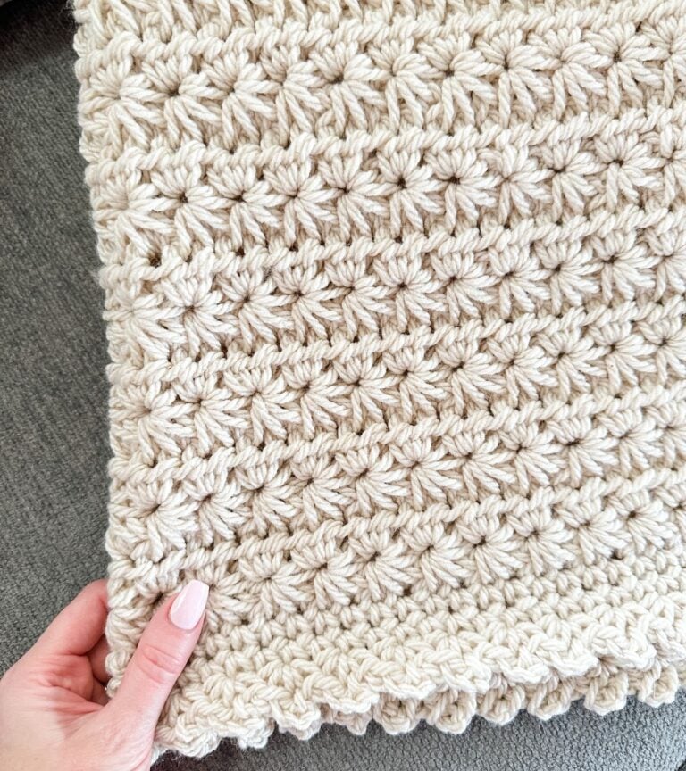 Chunky Star Stitch Crochet Blanket MJ's off the Hook Designs