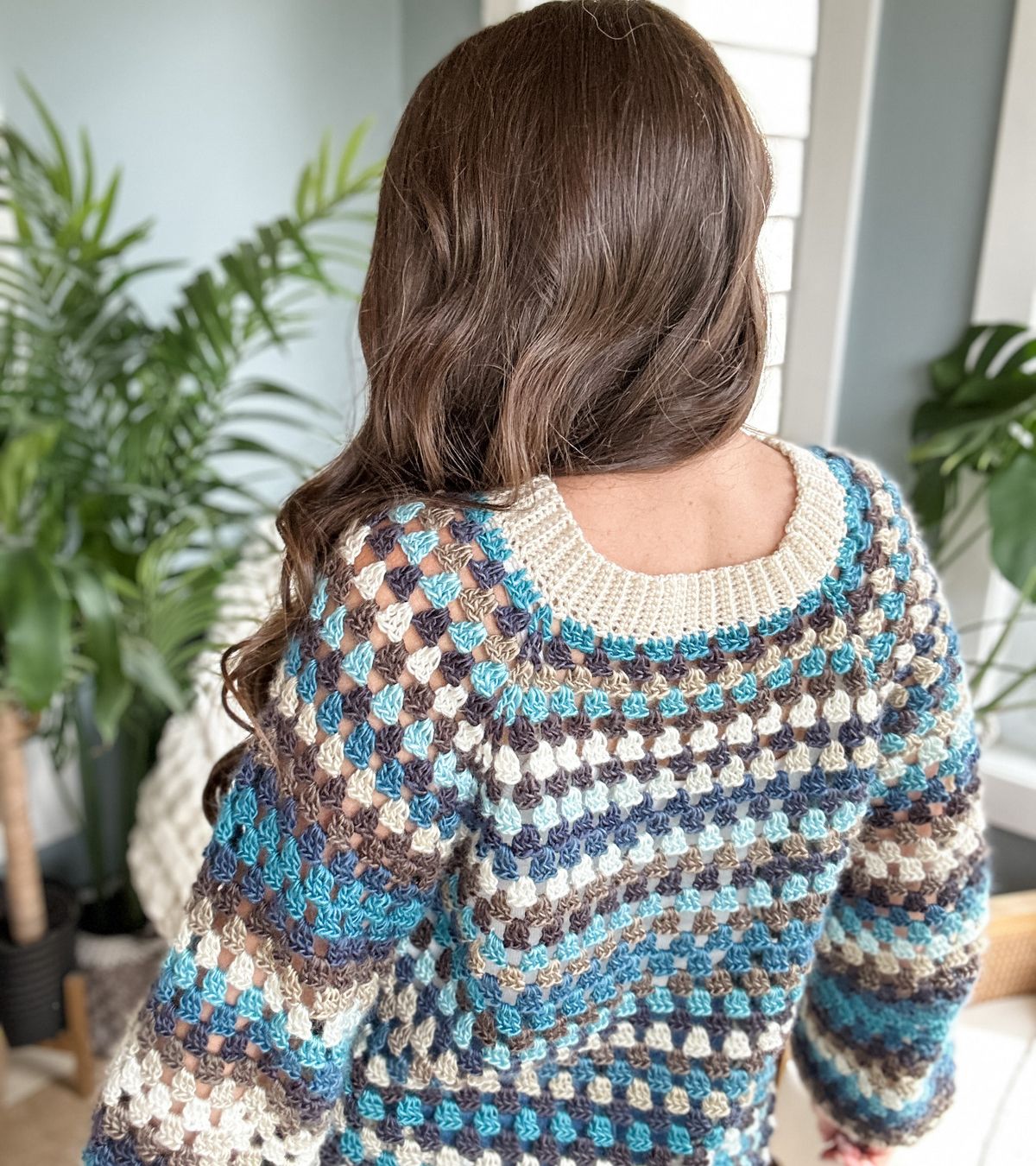 Easy Crochet Granny Stitch Sweater MJ's off the Hook Designs