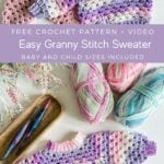 Free crochet video easy top-down raglan sweater.