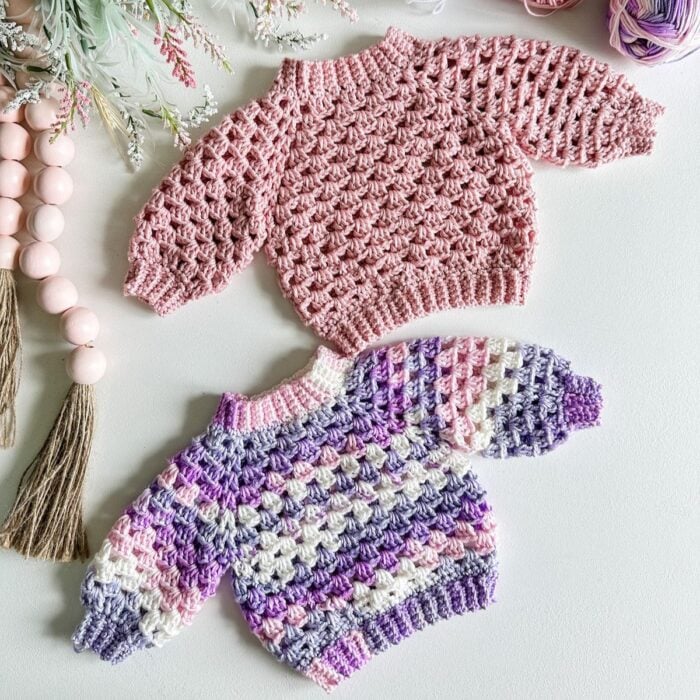 Crochet Raglan Sweater for Children MJ s off the Hook Designs