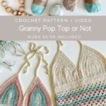 Granny crochet halter top pattern.