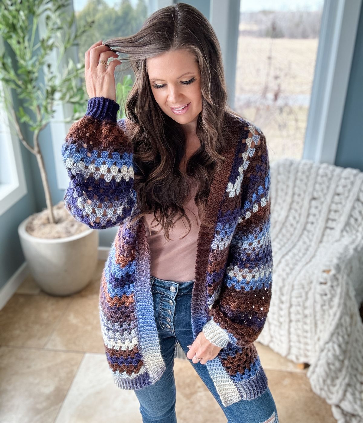 Granny Stitch Crochet Cardigan - MJ's off the Hook Designs