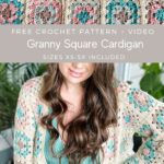 Free crochet pattern for a Granny Square Cardigan.