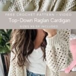         Free crochet pattern for top down Granny Stitch Cardigan.