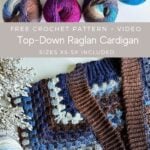 Free crochet patterns for top down regular argyle using the Granny Stitch Cardigan.