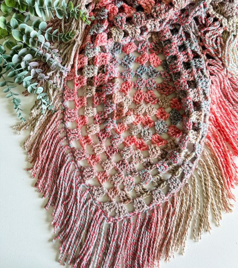 Easy Treble Stitch Triangle Shawl