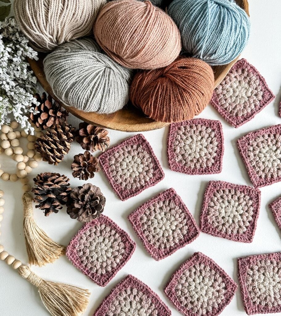 Puff Stitch Granny Squares 