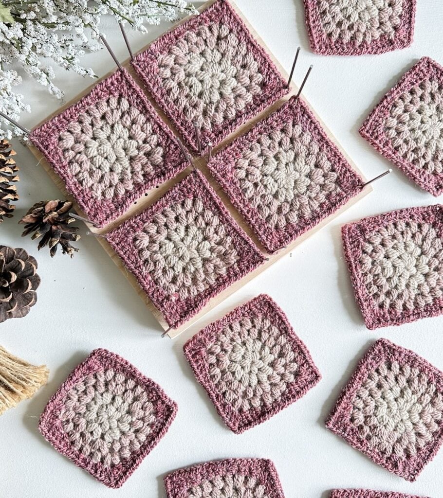 Puff Stitch Granny Squares 