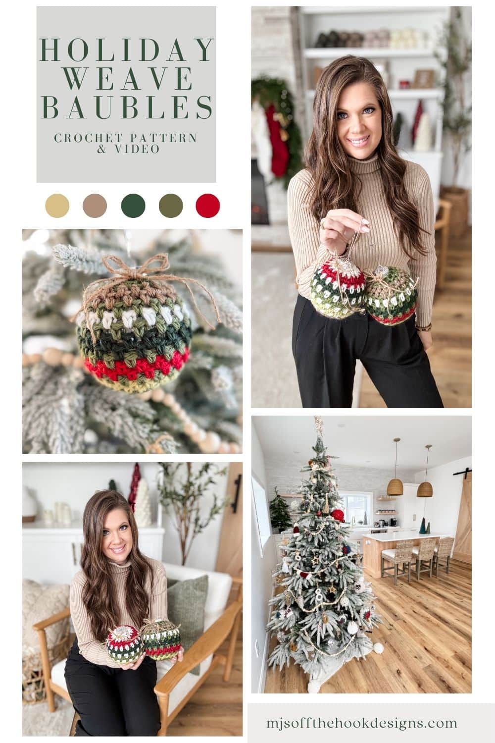 Free Easy Crochet Christmas Ornament Pattern - MJ's off the Hook Designs