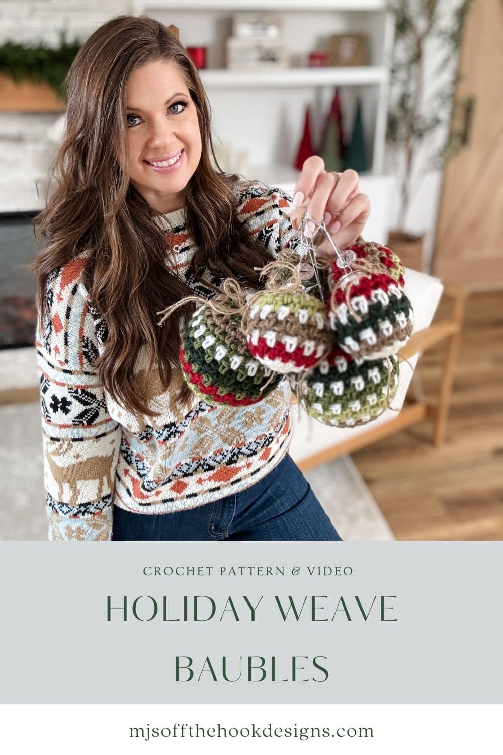 Free Easy Crochet Christmas Ornament Pattern - MJ's off the Hook Designs