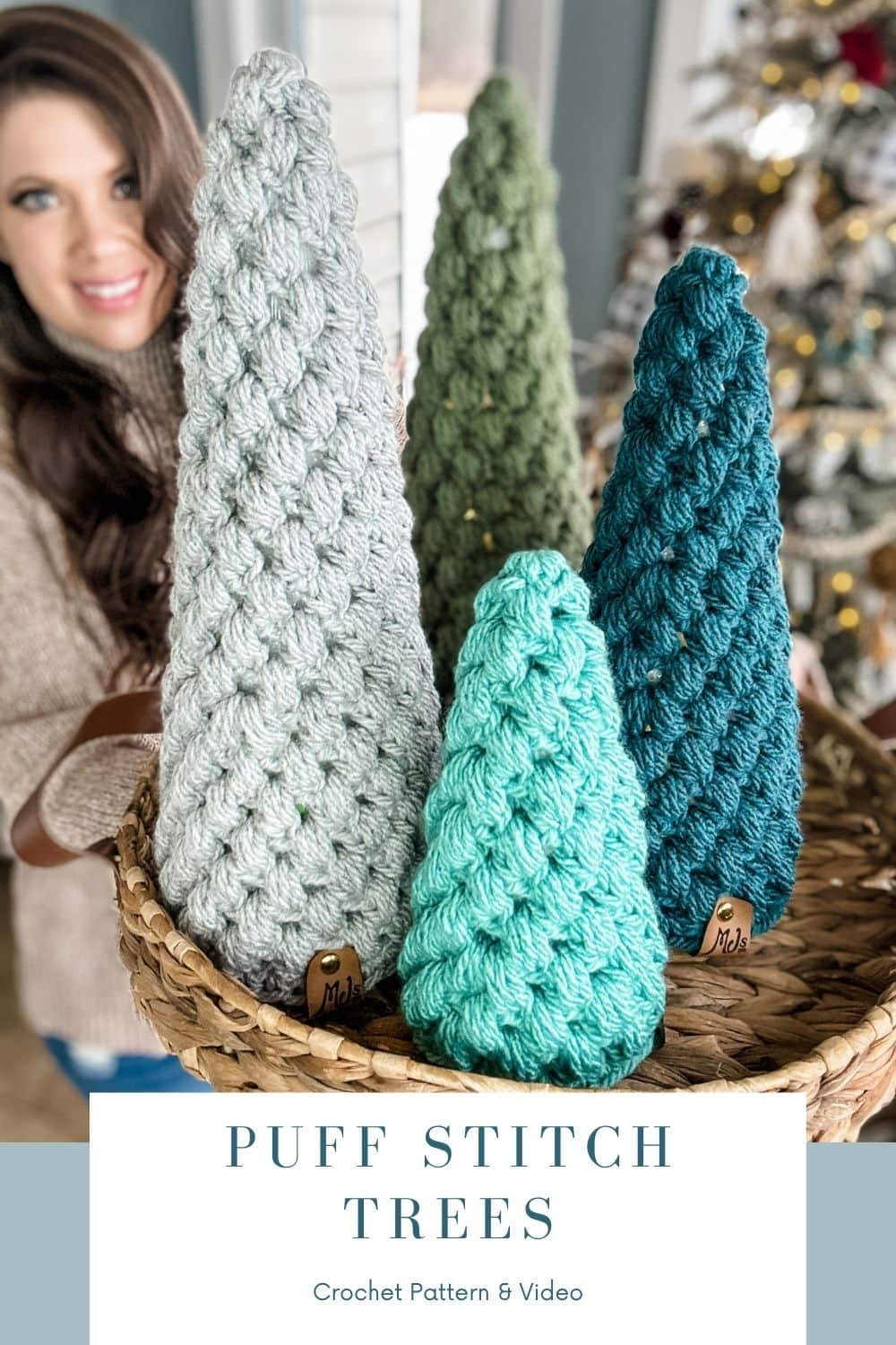 Puff Stitch Crochet Trees - MJ's off the Hook Designs