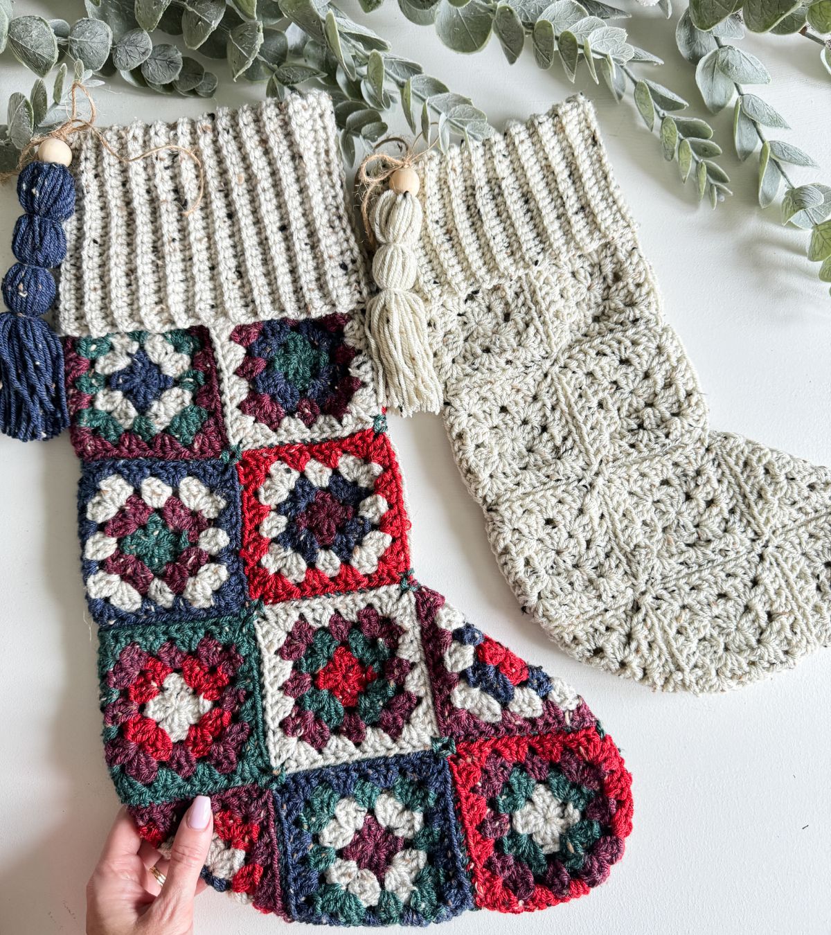 Learn How to Crochet a Christmas Stocking with Granny Squares