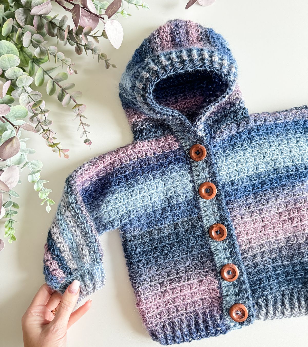Hooded Cable Sweater Crochet Pattern
