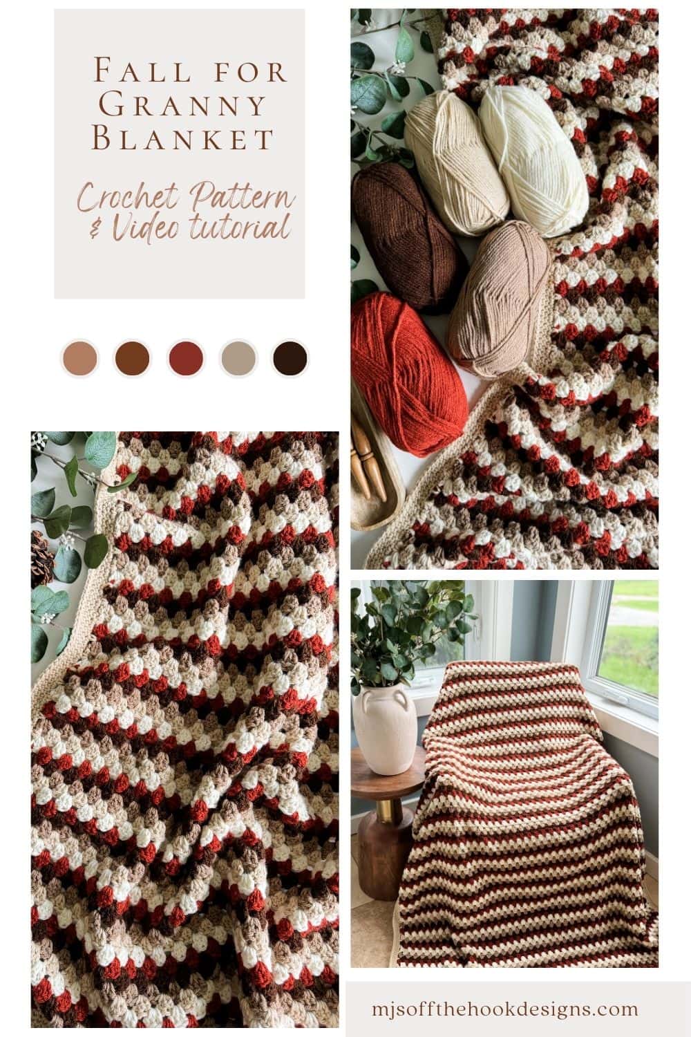 Fall for Granny Stitch Blanket: A Cozy Project - MJ's off the Hook Designs
